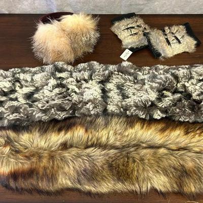 Genuine Fur & Faux Fur Scarfs, Earmuffs & Gloves 
