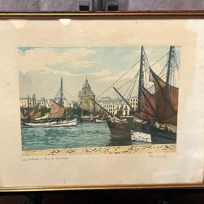 Frédéric Louis Levé, Aquatint Port of La Rochelle 