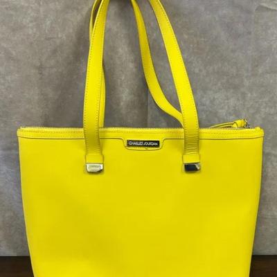 Charles Jourdan Bright Yellow Purse 