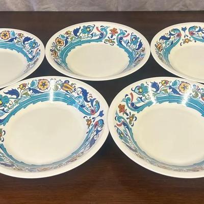 Villeroy & Boch Izmir Porcelain 8 1/4”D 5 Dinner Bowl Set