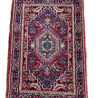 Vintage Persian Heriz Hand-Knotted Colorful Wool Rug