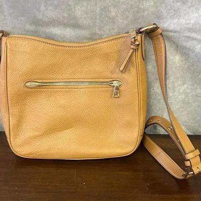 Coach Designer Light Brown Leather Shoulder Bag 