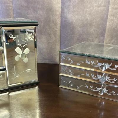 Mirror Plated Jewelry Box Set 