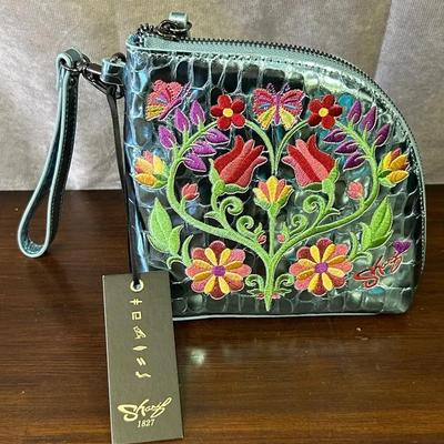 Sharif Brand Floral Pattern Clutch Bag 