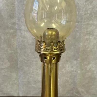 Vintage Brückenkeller Frankfurt Brass Hurricane Candle Holder