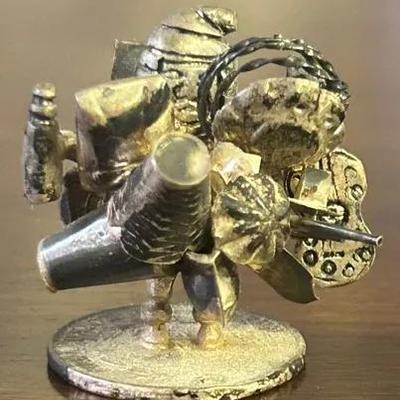 Vintage Ekeko Tupo Luck Mini Scultpure On Silver Coin