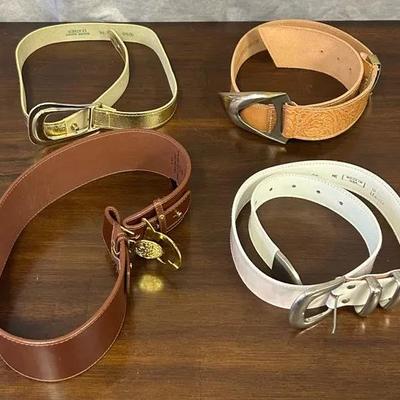 Three Assorted Women’s Leather Belts