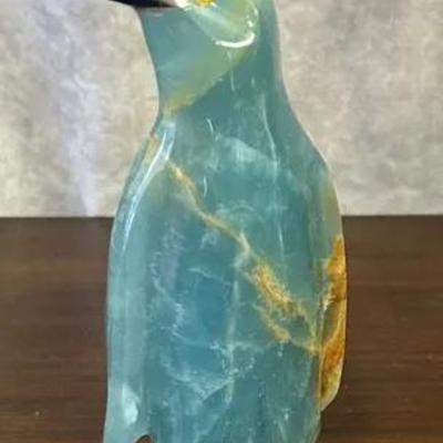 Blue Stone 7” Standing Penguin 