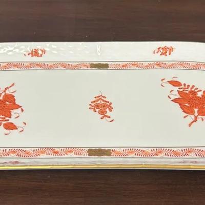 Hand Painted Herend Hungarian Fine Porcelain Serving Tray