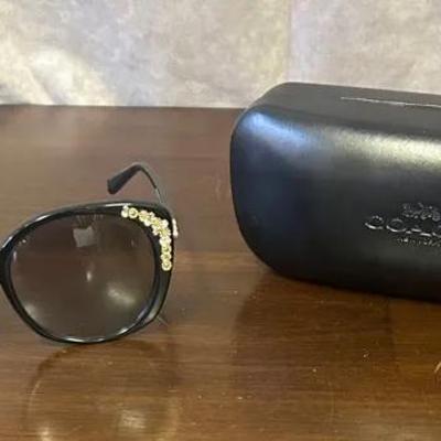 Coach Black Sunglasses With Original Leather Case
