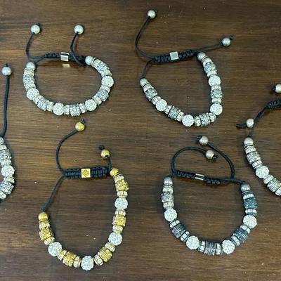 Costume Jewelry, Jeweled Adjustable Bracelet Set