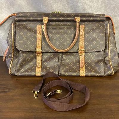 Louis Vuitton Leather Garment Bag With Strap
