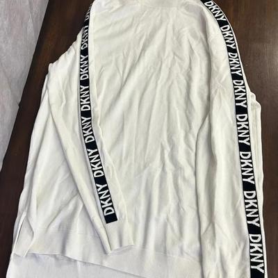 DKNY Women’s White Long Sleeve Turtleneck Shirt