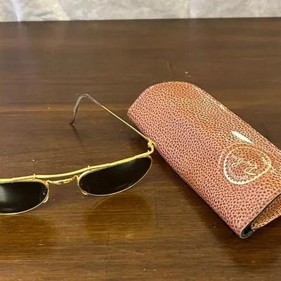 Ray Bans Case & Pair Of Sunglasses 