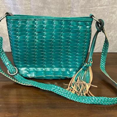 Patricia Nash Designer Teal Leather Purse 