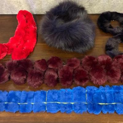 Assorted Winter Scarfs, Hat, & Boot Cuffs