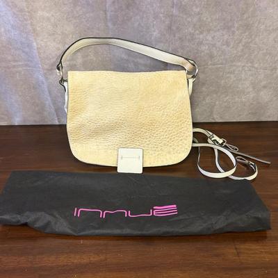 White Innue Handbag With Strap Included 