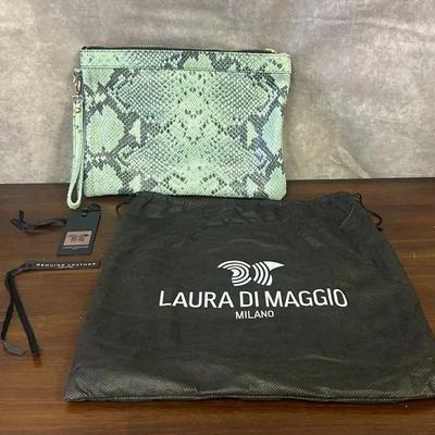 Laura DiMaggio Genuine Italian Leather Green Handbag