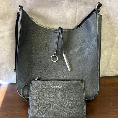 Calvin Klein Black Wallet & Handbag Seta