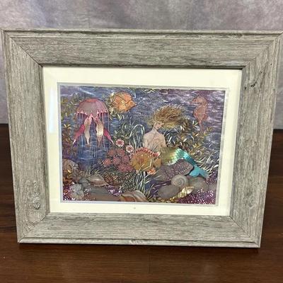 Underwater Scene In Gray Table Frame