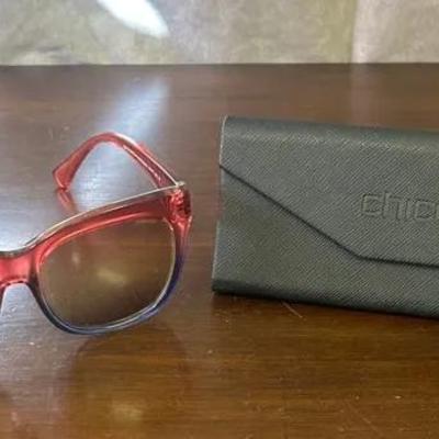 Coach Red & Blue Sunglasses Plus Chicos Glasses Case 