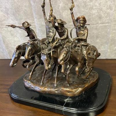 12” Tall, Heavy “Coming Through the Rye” Bronze Statue