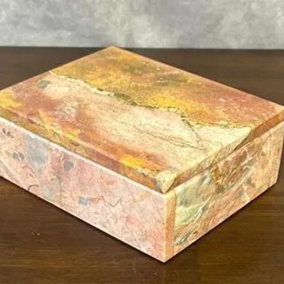 Vintage Marble Trinket Box 