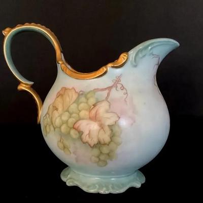Vintage Hand Painted Porcelain Pitcher 