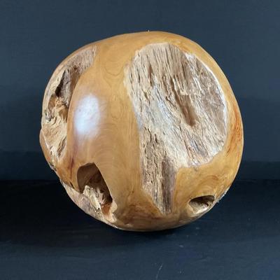 Large Round Wooden Sphere