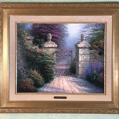 Signed Limited Edition Thomas Kincade The Open Gate Summer Gate II