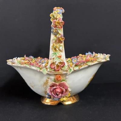 Porcelain Flower Basket