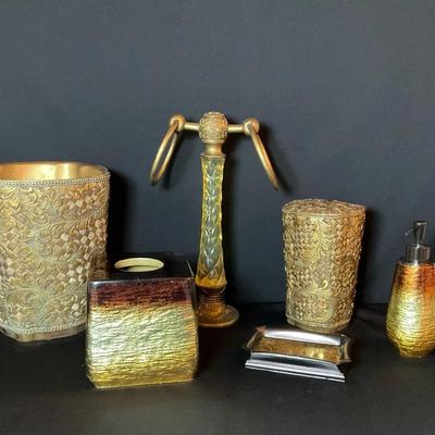 Gold Toned Bathroom Accessories 
