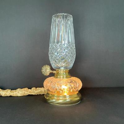 Crystal Electric Hurricane Lamp 