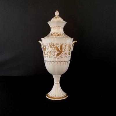 Porcelain Urn, Lidded & Hand Painted