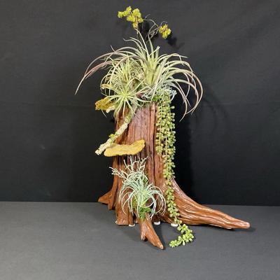 Faux Stump With Air Plants