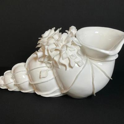 Porcelain Shell Cornucopia By Castilian