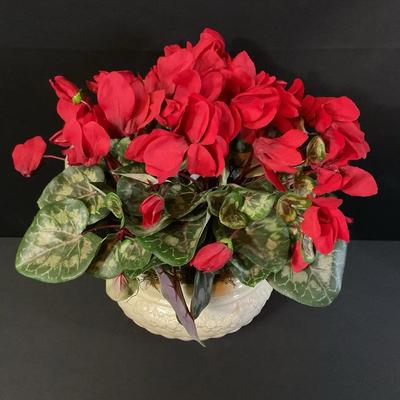 Red Cyclamen Faux Plant