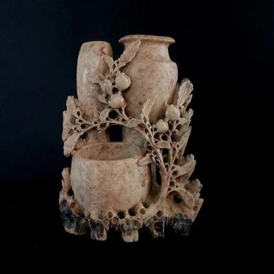 Vintage Carved Chinese Soapstone 