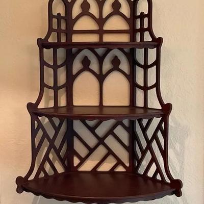  Carved Wood Wall Display Shelf