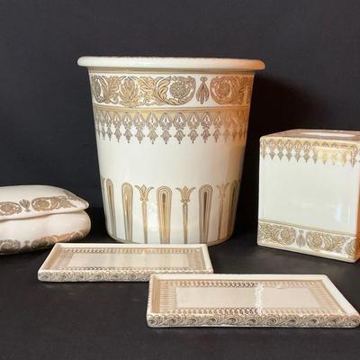 Amita Porcelain Bathroom Accessory Set