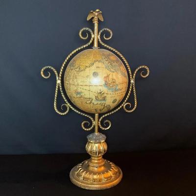 Vintage Terrestrial Globe With Decorative Stand