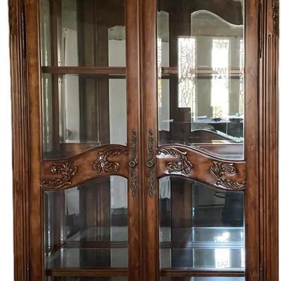 Large Ornate Curio Cabinet