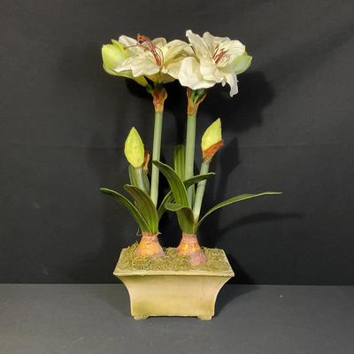 White Faux Amarylis