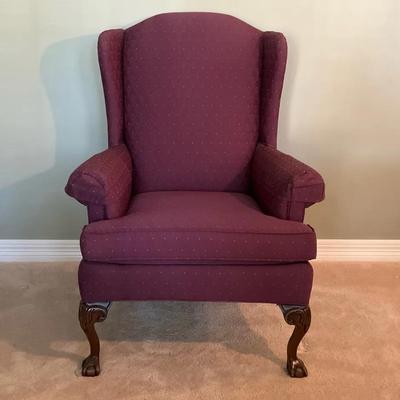 Clayton Marcus Fabric Wingback Chair #2