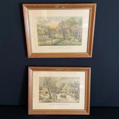 Vintage American Homestead Framed Prints