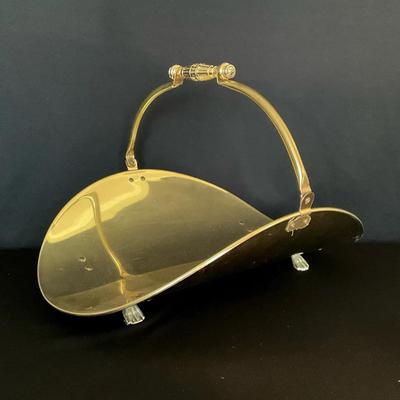 Vintage Brass Firewood Holder