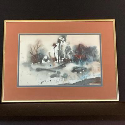  Cabin in the Woods Watercolor