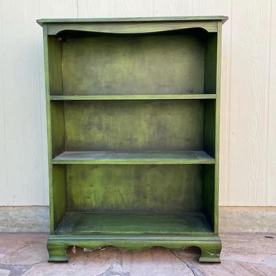 Distressed Green Bookcase