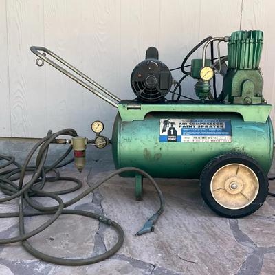 Vintage Sears Air Compressor And Paint Sprayer