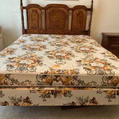 Queen Headboard, Frame, And Mattresses